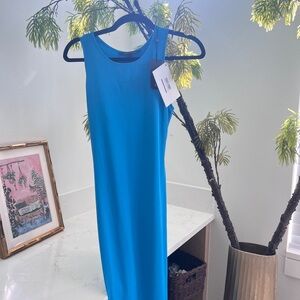 armani exchange midi dress blue